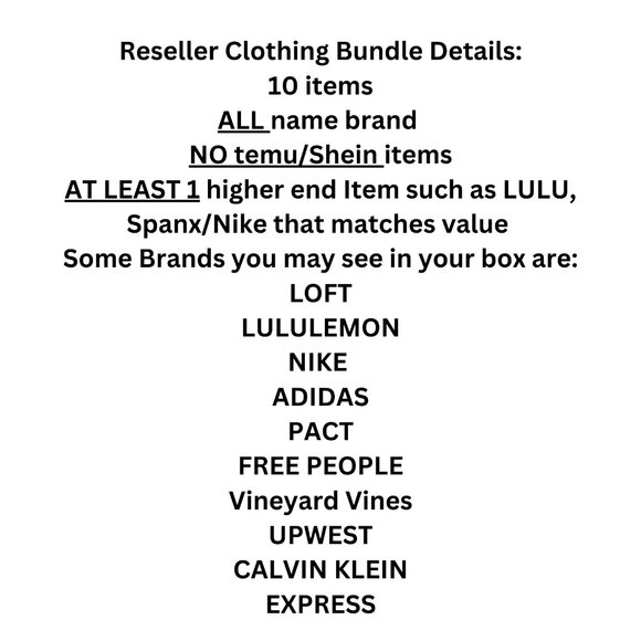 Reseller Clothing Bundle- Pick your size! - Picture 2 of 2